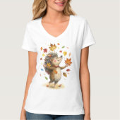 かわいいハリネズミ Tシャツ (正面)