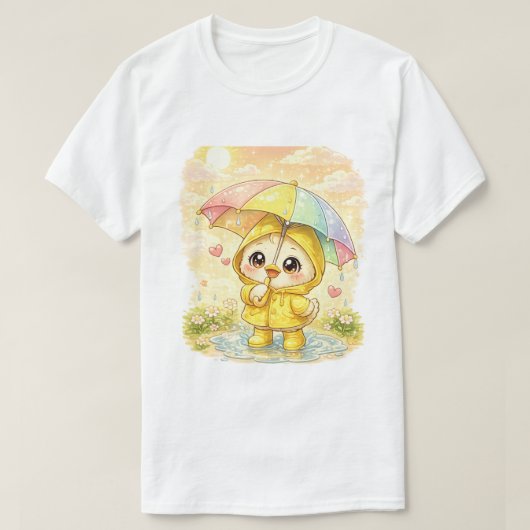 かわいいハリネズミTシャツ - 愛らしい森林の動物 Tシャツ (デザイン正面)