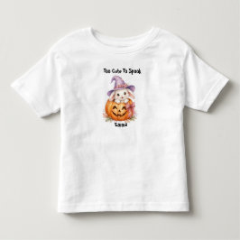 かわいいハロウィンうさぎのかぼちゃカスタム トドラーTシャツ