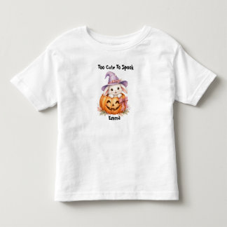 かわいいハロウィンうさぎのかぼちゃカスタム トドラーTシャツ