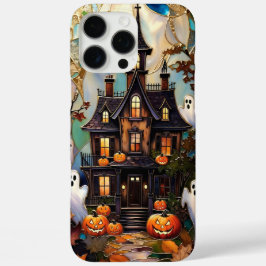 かわいいハロウィンお化け屋敷のスマホケース iPhone 16 PRO MAXケース