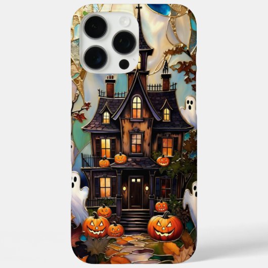 かわいいハロウィンお化け屋敷のスマホケース Case-Mate iPhoneケース (裏面)