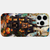 かわいいハロウィンお化け屋敷のスマホケース Case-Mate iPhoneケース (裏面 (横))