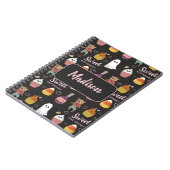 かわいいハロウィンお菓子パターン（子供向け） ノートブック (左側)