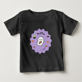 かわいいハロウィンお菓子パーティー ベビーTシャツ