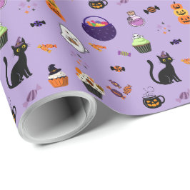 かわいいハロウィンお菓子パーティー ラッピングペーパー