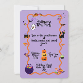 かわいいハロウィンお菓子パーティー 招待状