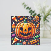 かわいいハロウィンお菓子 シーズンカード (スタンド正面)