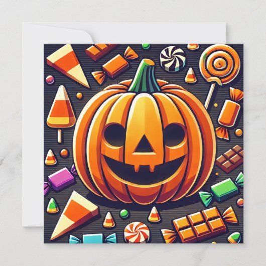 かわいいハロウィンお菓子 シーズンカード (正面)