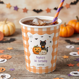 かわいいハロウィンお誕生日会ペーパークリップ 紙コップ