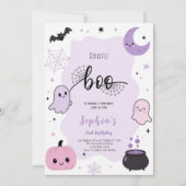 かわいいハロウィンお誕生日会 招待状 (正面)