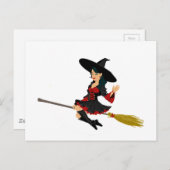かわいいハロウィンかわいらしウィッチ ポストカード (正面/裏面)