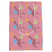 かわいいハロウィンと幽霊カスタム, ミディアムペーパーバッグ (裏面)