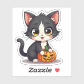 かわいいハロウィンねこ - ハロウィンステッカー シール (シート)