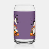 かわいいハロウィンのおばけたち コケッティなリボンとカボチャたち ガラス缶 (左)