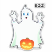 かわいいハロウィンのおばけとかぼちゃ シール (正面)