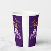 かわいいハロウィンのおばけとコウモリのブーティフルな瞬間 紙コップ (右)