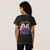 かわいいハロウィンのおばけとコウモリ Tシャツ (裏面フル)