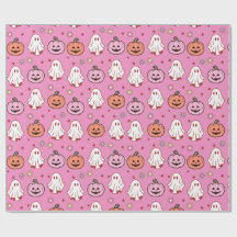 かわいいハロウィンのおばけとパンプキン ピンク