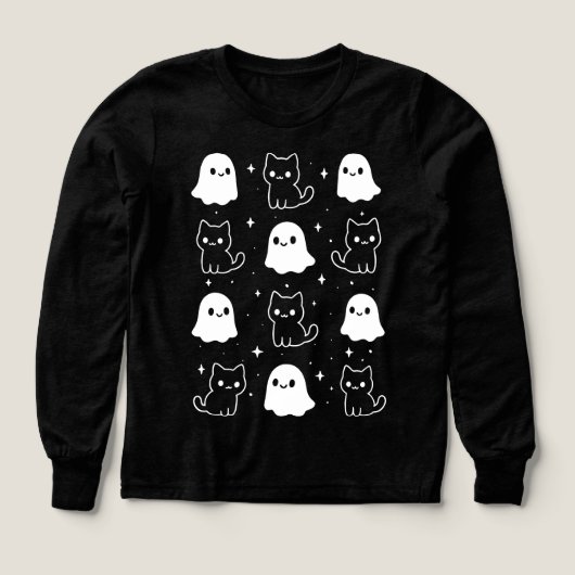 かわいいハロウィンのおばけと可愛い子猫 (デザイン正面)