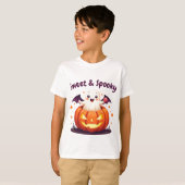 かわいいハロウィンのおばけのかぼちゃのデザインTシャツ Tシャツ (正面フル)