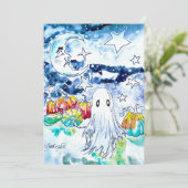 かわいいハロウィンのおばけのカード シーズンカード (スタンド正面)