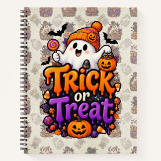 かわいいハロウィンのおばけのノート ノートブック