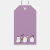 かわいいハロウィンのおばけのベビーシャワーのお礼 ギフトタグ (裏面)