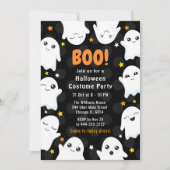 かわいいハロウィンのおばけの仮装パーティー 招待状 (正面)