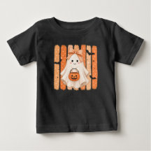 かわいいハロウィンのおばけの子供Tシャツ