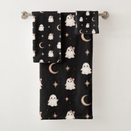 かわいいハロウィンのおばけの模様 バスタオルセット
