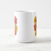 かわいいハロウィンのおばけの花リース コーヒーマグカップ (中央)