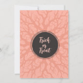 かわいいハロウィンのおばけの誕生日カード 招待状 (裏面)