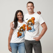 かわいいハロウィンのおばけイラスト Tシャツ (ユニセックス)