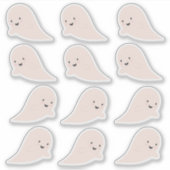 かわいいハロウィンのおばけステッカーシート シール (正面)