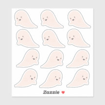 かわいいハロウィンのおばけステッカーシート