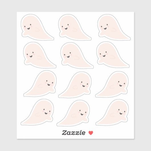 かわいいハロウィンのおばけステッカーシート シール (シート)