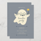 かわいいハロウィンのおばけパーティーの招待状 招待状 (正面/裏面)