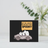 かわいいハロウィンのおばけパーティー ポストカード (スタンド正面)