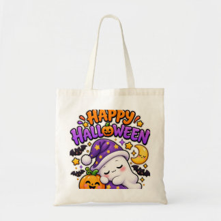 かわいいハロウィンのおばけファミリー トートバッグ
