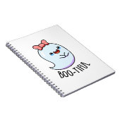 かわいいハロウィンのおばけユーモア ノートブック (右側)