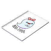 かわいいハロウィンのおばけユーモア ノートブック (左側)