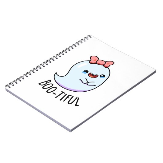 かわいいハロウィンのおばけユーモア ノートブック (左側)