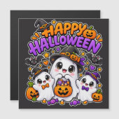 かわいいハロウィンのおばけ家族 (正面/裏面)