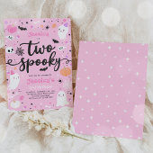 かわいいハロウィンのおばけ2歳の誕生日パーティー 招待状