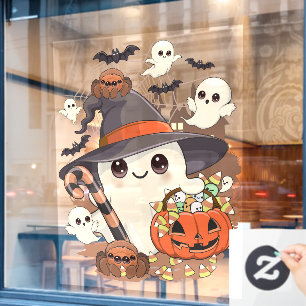 かわいいハロウィンのおばけ かわいいスタイル ウィンドウサイン