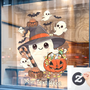 かわいいハロウィンのおばけ かわいいスタイル ウィンドウサイン