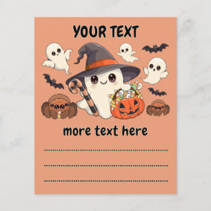 かわいいハロウィンのおばけ かわいいスタイル チラシ