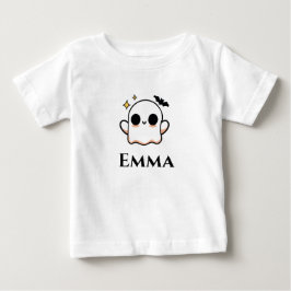 かわいいハロウィンのおばけ カスタマイズ可能 ベビーTシャツ
