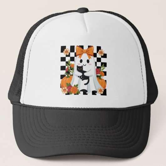 かわいいハロウィンのおばけ キャップ (正面)